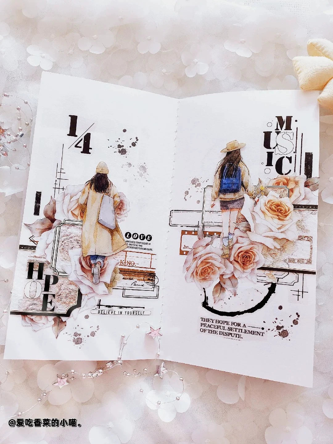 Kaixiaoxun Vol8 【Your Silhouette】 Pre-Cut Washi/Matte PET Tape for Scrapbook Supplies,Junk Journal Supplies