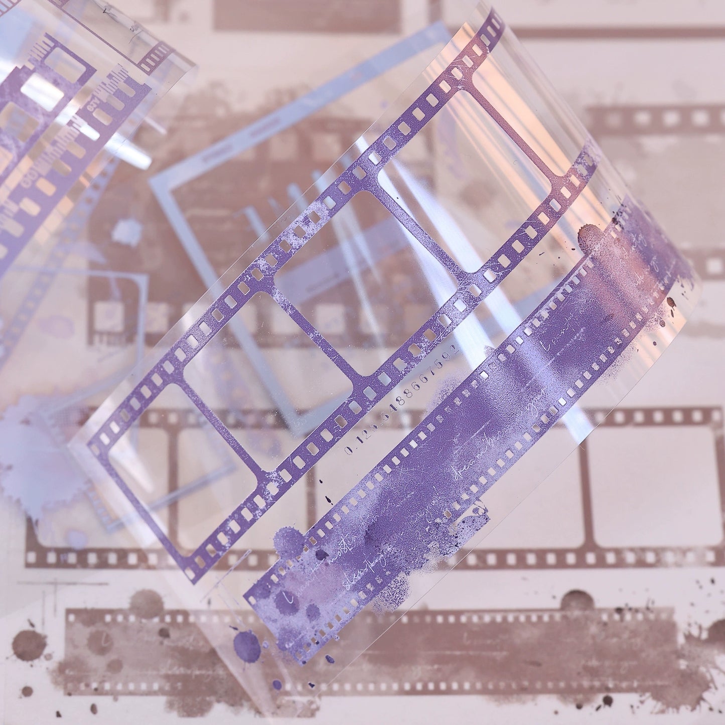 XiaoBaiJia【Film Collection】Light Retro Colorful Film Backgroud Washi PET Tape
