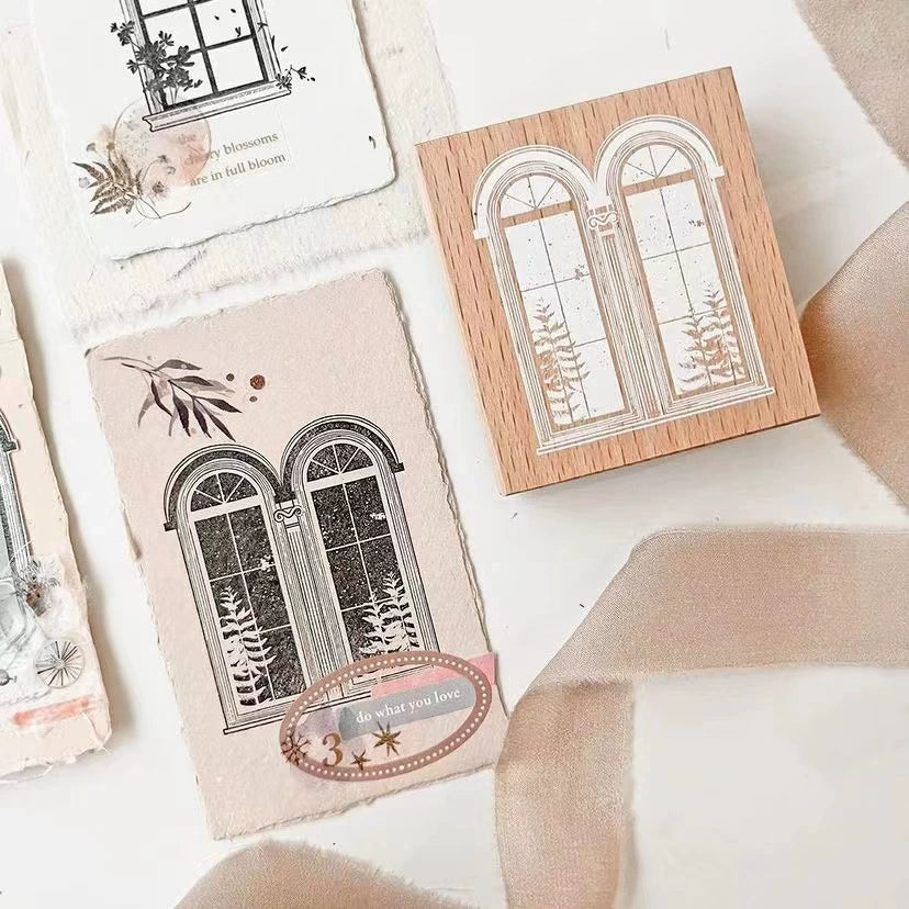 Malaysia JP Spring Window/Butterfly Wooden Stamp