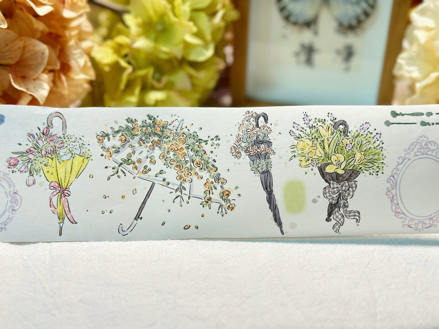 XiYue【Cloud Flowers Playing Shadows】Original Character Design Washi/PET Tape Stickers