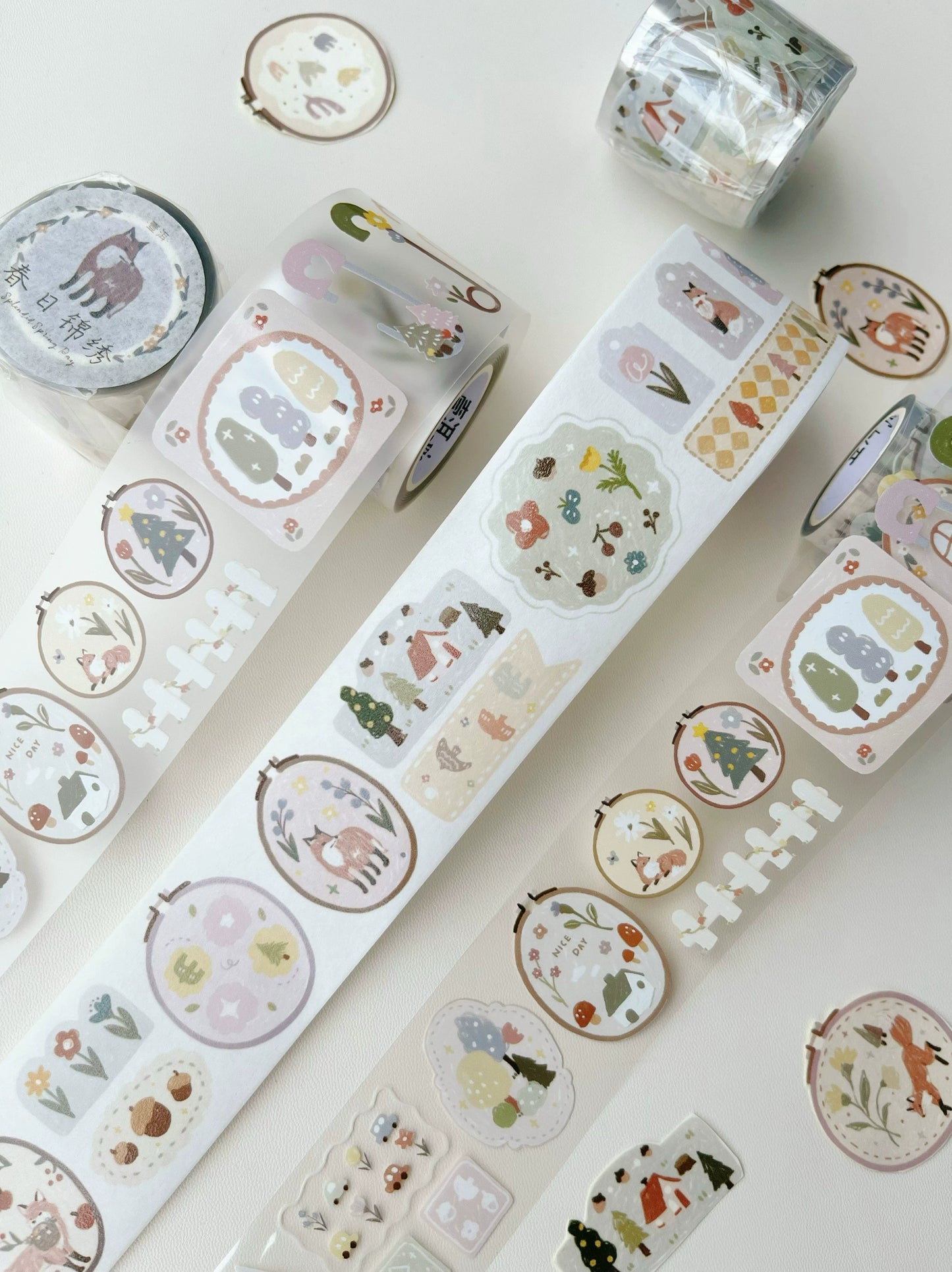 YiEr Minimalist Style Vol3【Beautiful Spring Day】Light Retro Orginal Design Washi Pet Tape Landscape Stickers