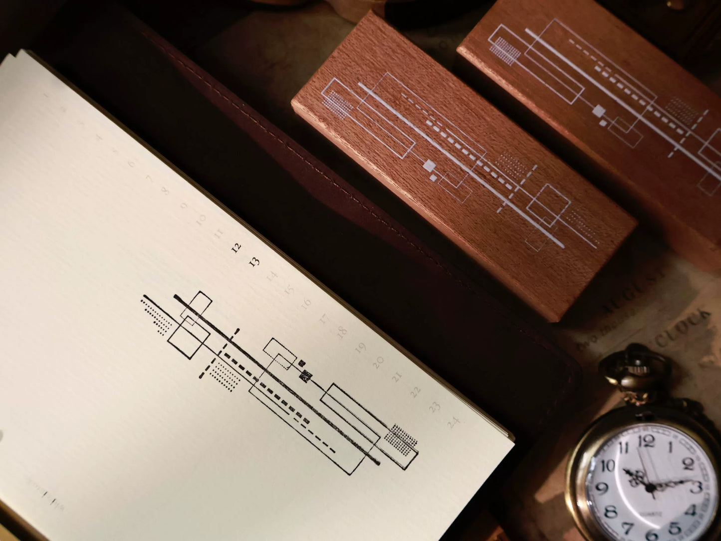 YiEr Vol14【Basic Line Stamp】Shabili's Red Rubber Base Stamp