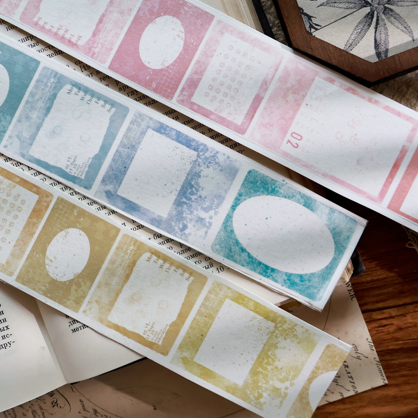 YiEr Vol13【Border Set】Orginal Design Washi/Pet Frame Tape Light Retro Backgroud Stickers
