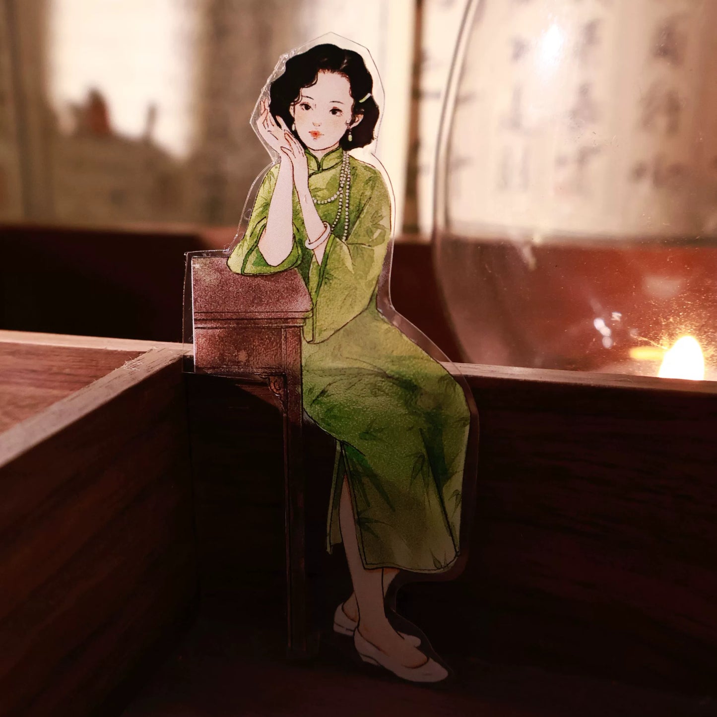 YiEr Vol14【Fenghua Record】Ancient Style Cheongsam Girl Character Washi PET Tape