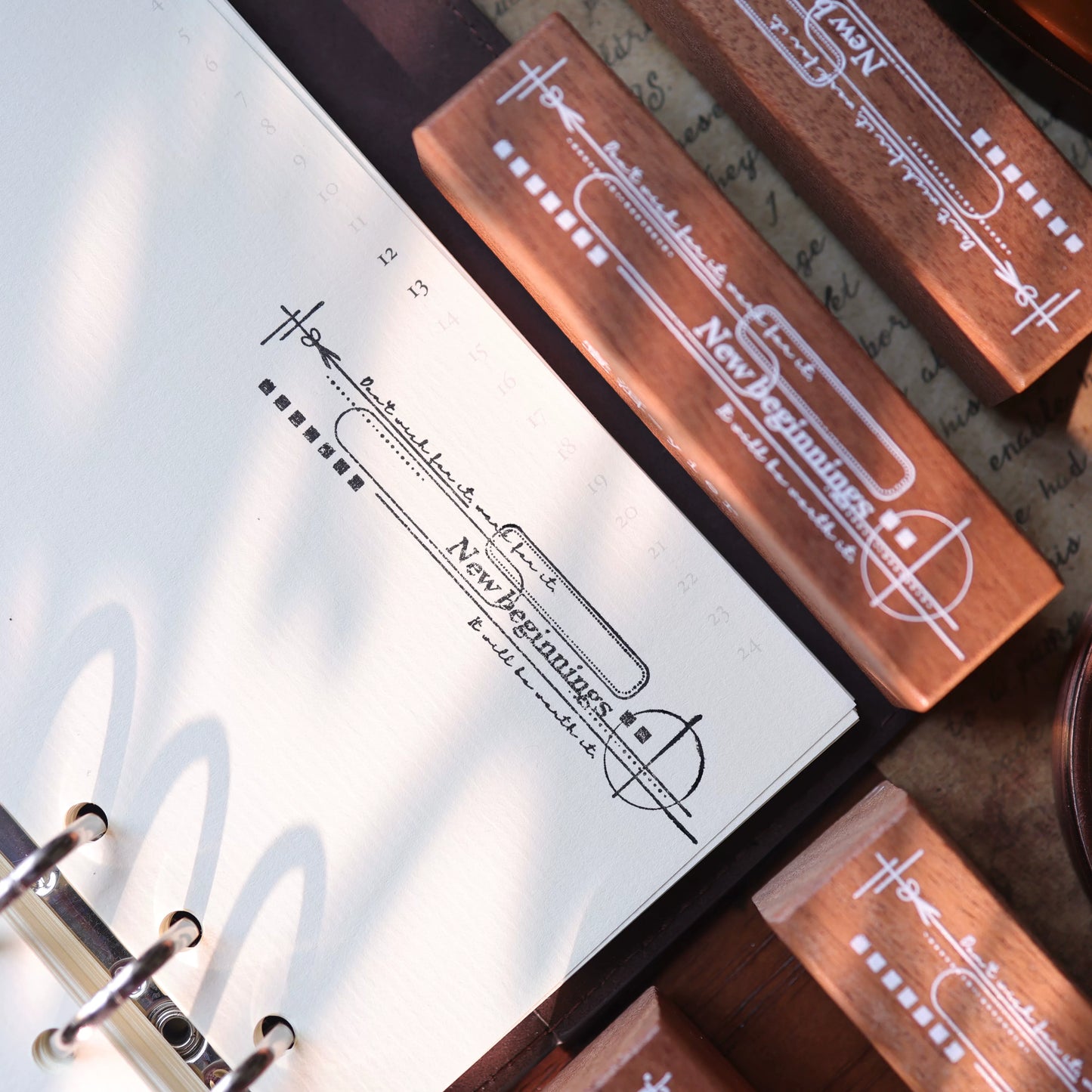 YiEr Vol17【Base Stamp】Imported Maple Red Rubber and Maple Wood Stamp