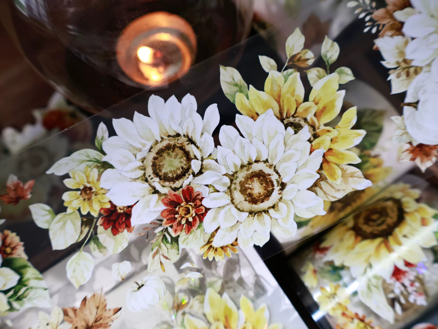 YiEr Vol14【Fields of Gold】Sunflower Floral Washi Tape and PET Stickers