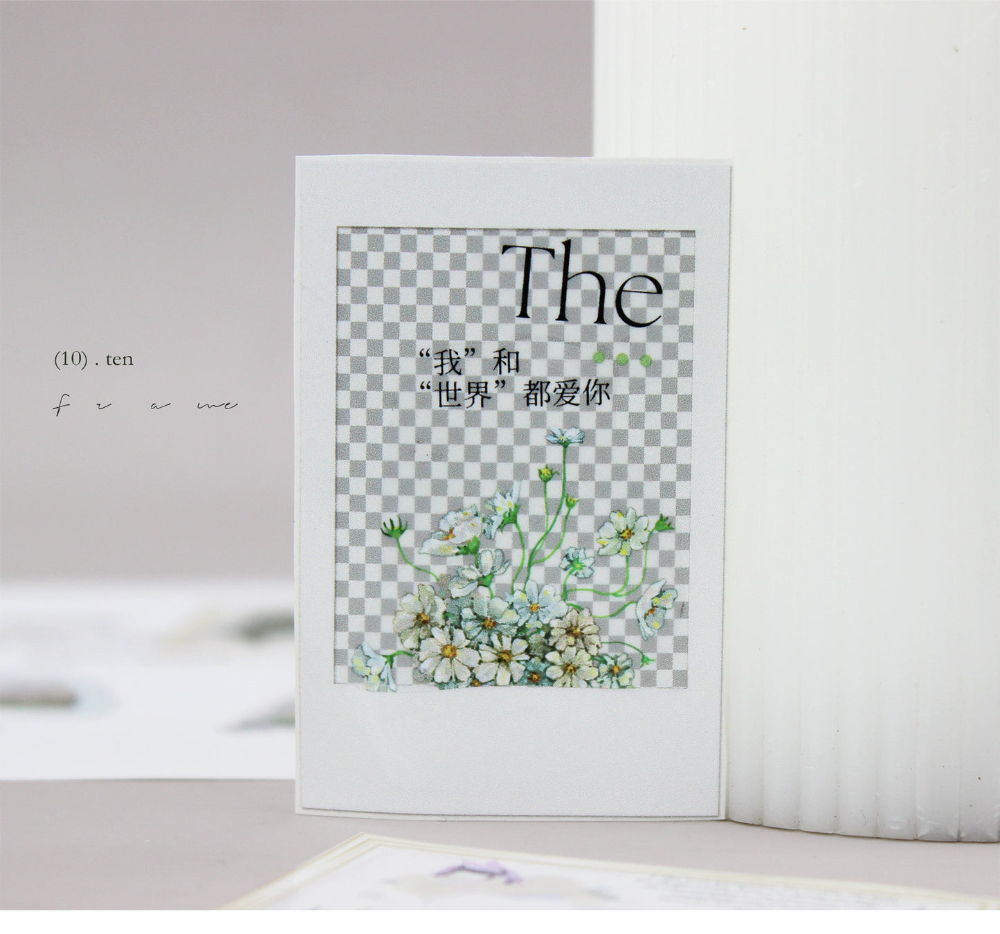 Moodtape【Traveler's Diary&White Gallery】Landscape Frame Original Design Washi/Pet Tape Stickers,for Scrapbook Supplies,Scrapbook Tape Stickers,Junk Journal Supplies