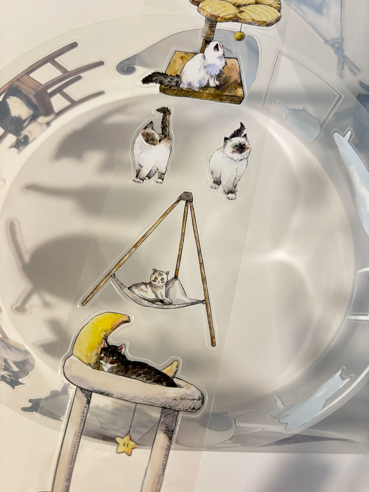 Kaixiaoxun Vol9 【Cat's Nest】 Pre-Cut Long Loop Washi/Matte PET Tape for Scrapbook Supplies,Junk Journal Supplies