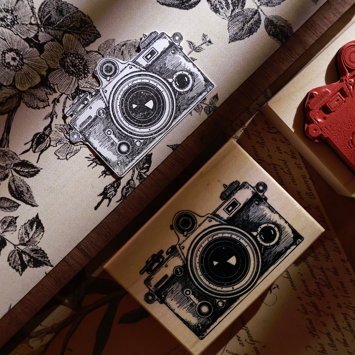 YiEr Stamp【Camera】Upgraded Red Rubber Retro Stamp