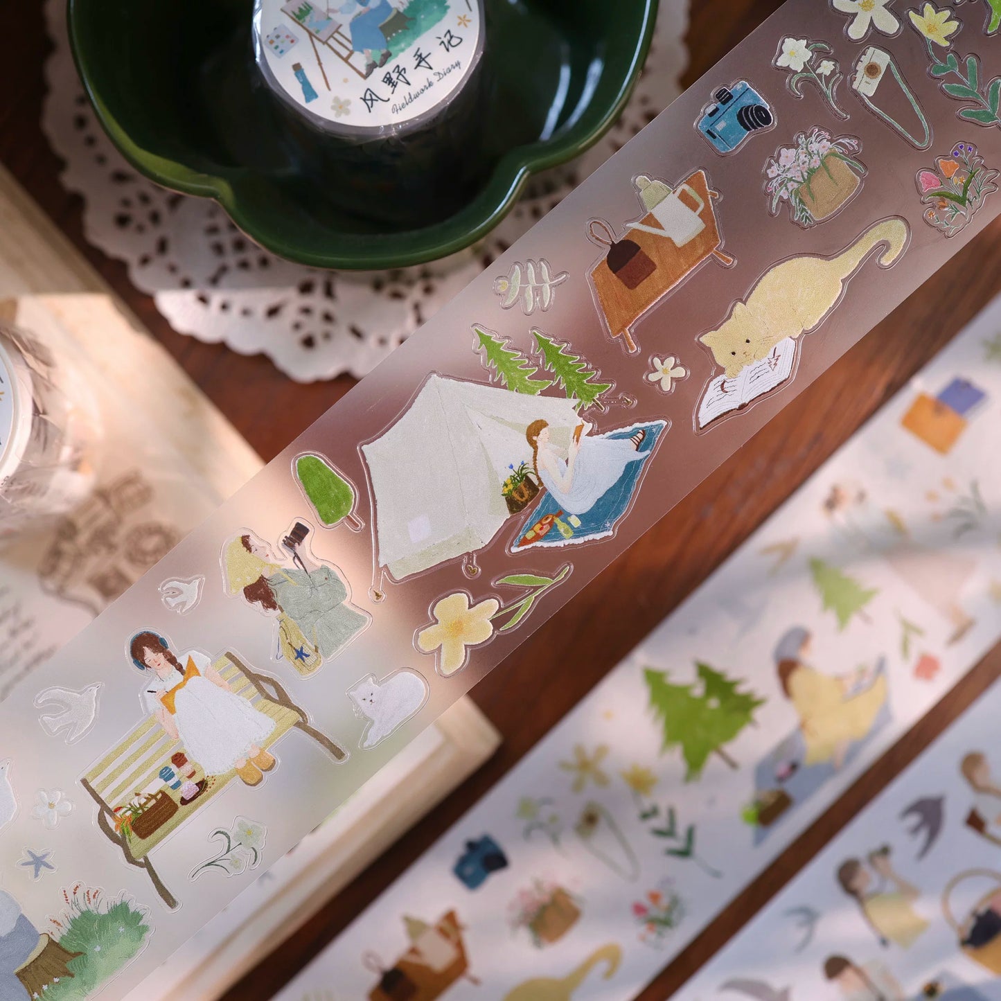 YiEr Vol8【Wind Field Notes】Salt Series Kiss-cut Washi Tape and PET Stickers