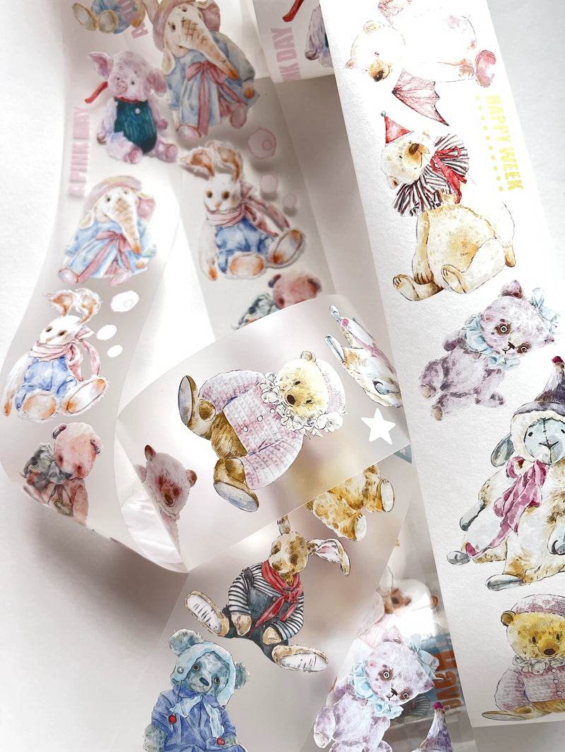 Seahorse Forest Vol3【A14#Doll】Original Character Design Journal Washi/Matte PET Tape