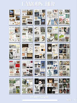 Famous Ms. He-Vol.6 Ins Wind Cutting Film Stickers A6 (10 * 14) 50 sheets | Edge Cutting