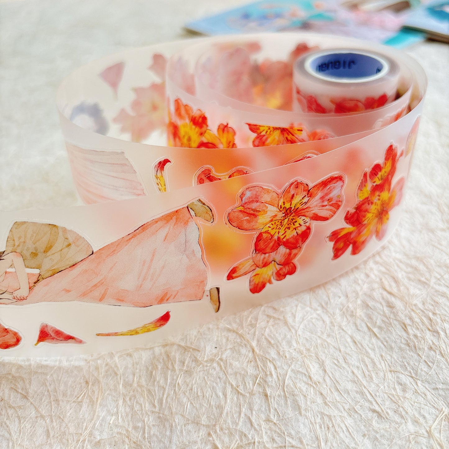 Seahorse Forest Vol10【A54#Facial Expression】,Vintage Scene Washi/PET Tape Stickers,for Scrapbook Supplies,Scrapbook Tape Stickers,Junk Journal Supplies