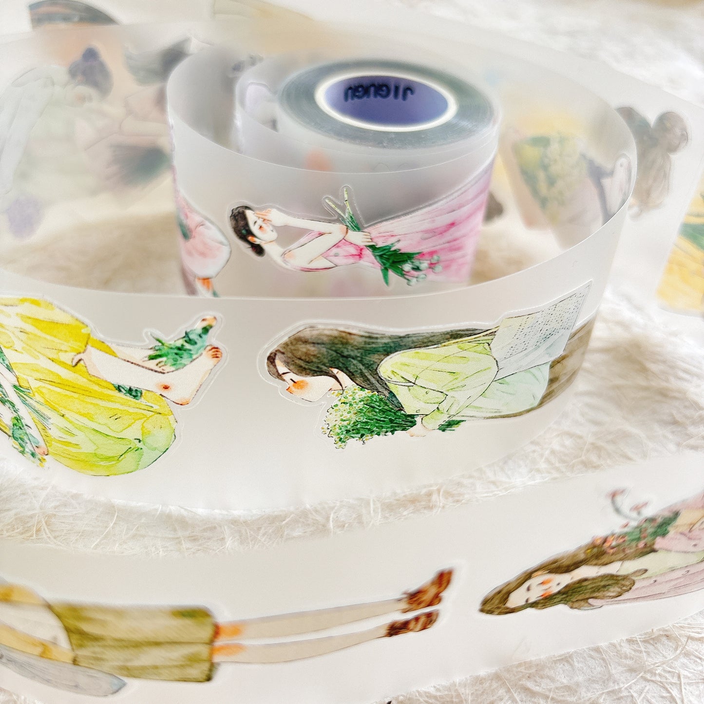 DingDing Vol15【58#There are Flowers】Original Design Kiss-Cut Washi PET Tape Stickers,for Scrapbook Supplies,Journaling,Junk Journal,Bullet Journal,Planner Stickers