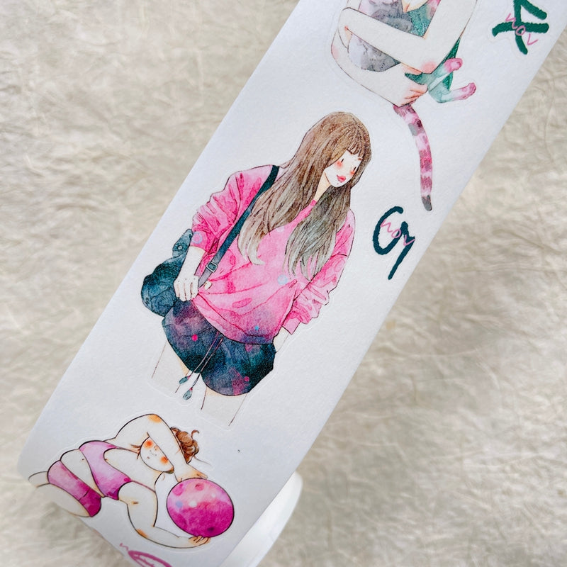 DingDing 2026 Annual Special Edition【365 Days No Loop-Undated Calendar Tape Set(Total 8 rolls) -for Any Year】Original Design,Pre-Cut Washi/PET Tape Stickers,for Scrapbook Supplies,Junk Journal,Planner Stickers