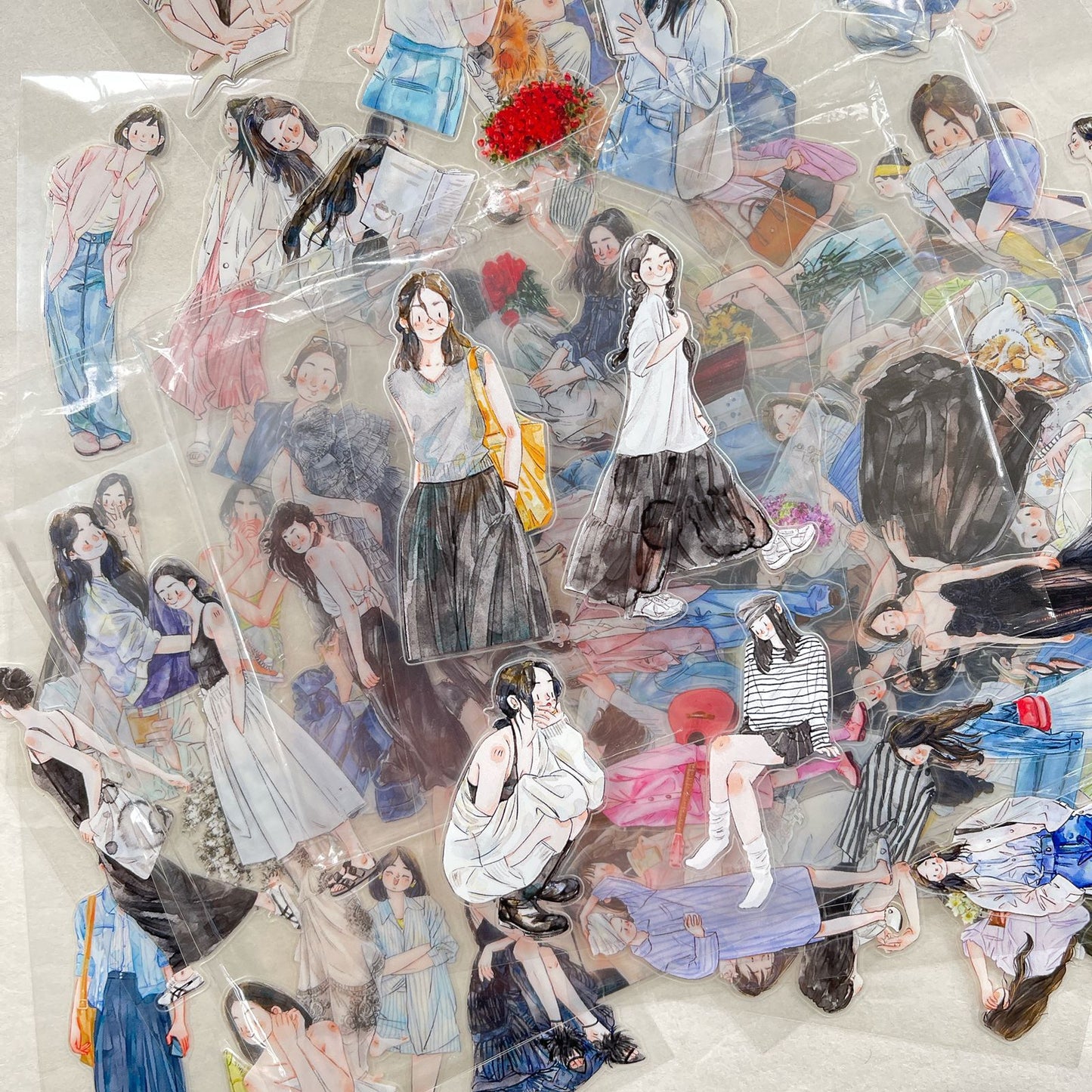 ‌DingDing【M4】Mini Pre-Cut 138PCS Archive Vintage Portrait Stickers,Limited Edition Classic Collection for DIY Journal, Scrapbook & Crafts