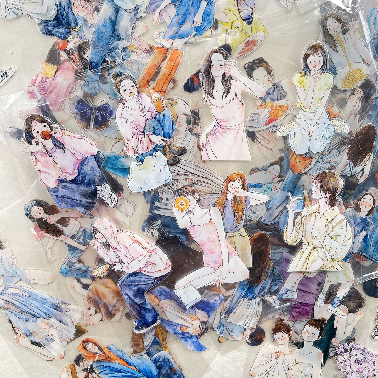 ‌DingDing【M6】Mini Pre-Cut 117PCS Archive Vintage Portrait Stickers,Limited Edition Classic Collection for DIY Journal, Scrapbook & Crafts