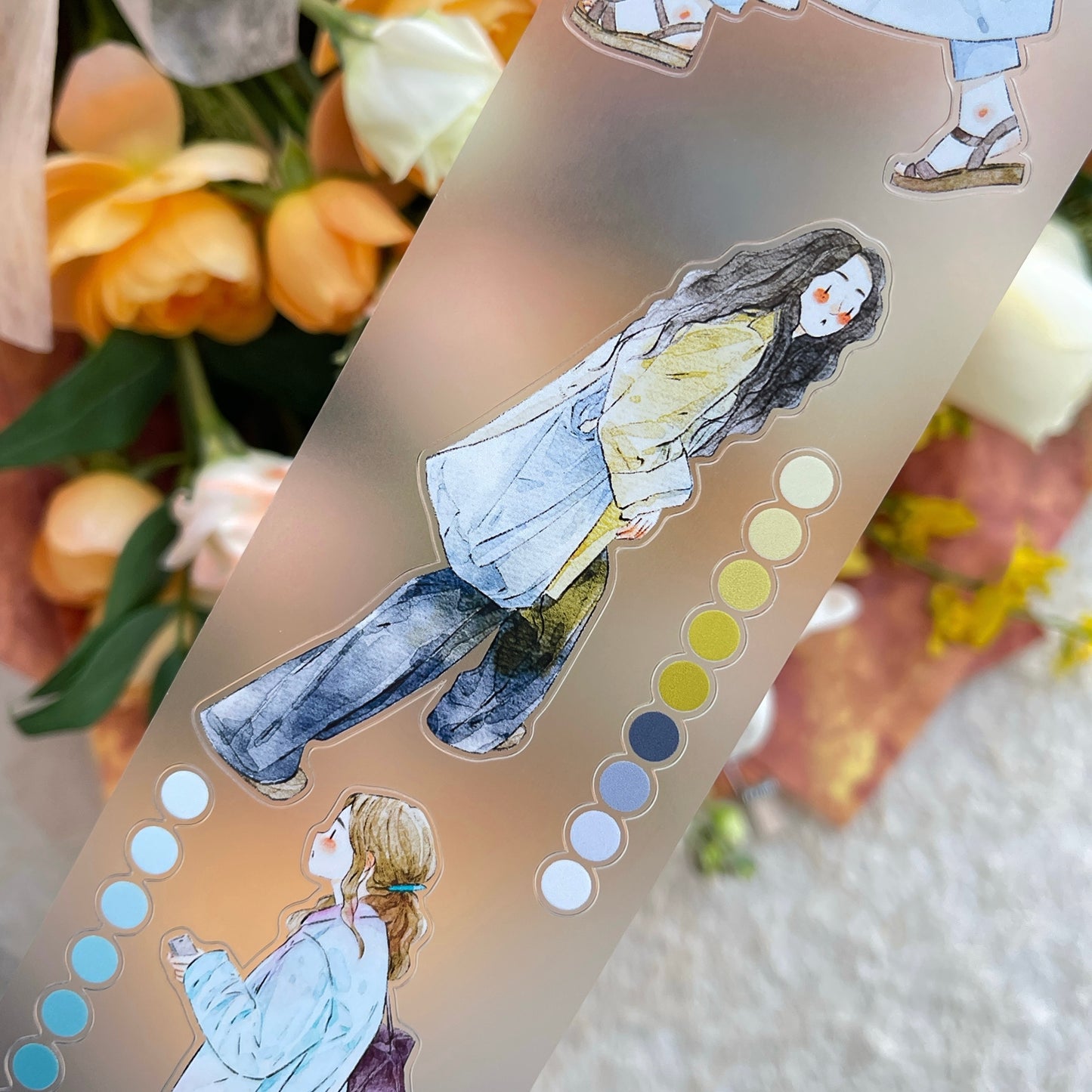 DingDing Vol14【51#Rush】Original Design Kiss-Cut Washi PET Tape Stickers,for Scrapbook Supplies,Journaling,Junk Journal,Bullet Journal,Planner Stickers