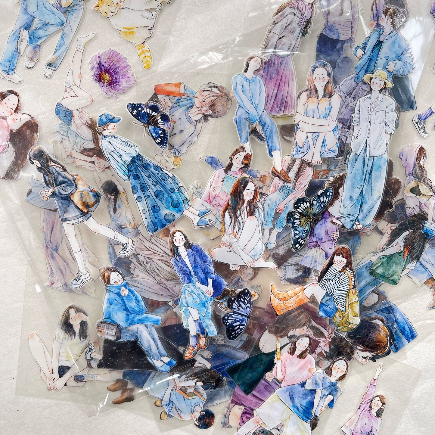 ‌DingDing【M6】Mini Pre-Cut 117PCS Archive Vintage Portrait Stickers,Limited Edition Classic Collection for DIY Journal, Scrapbook & Crafts