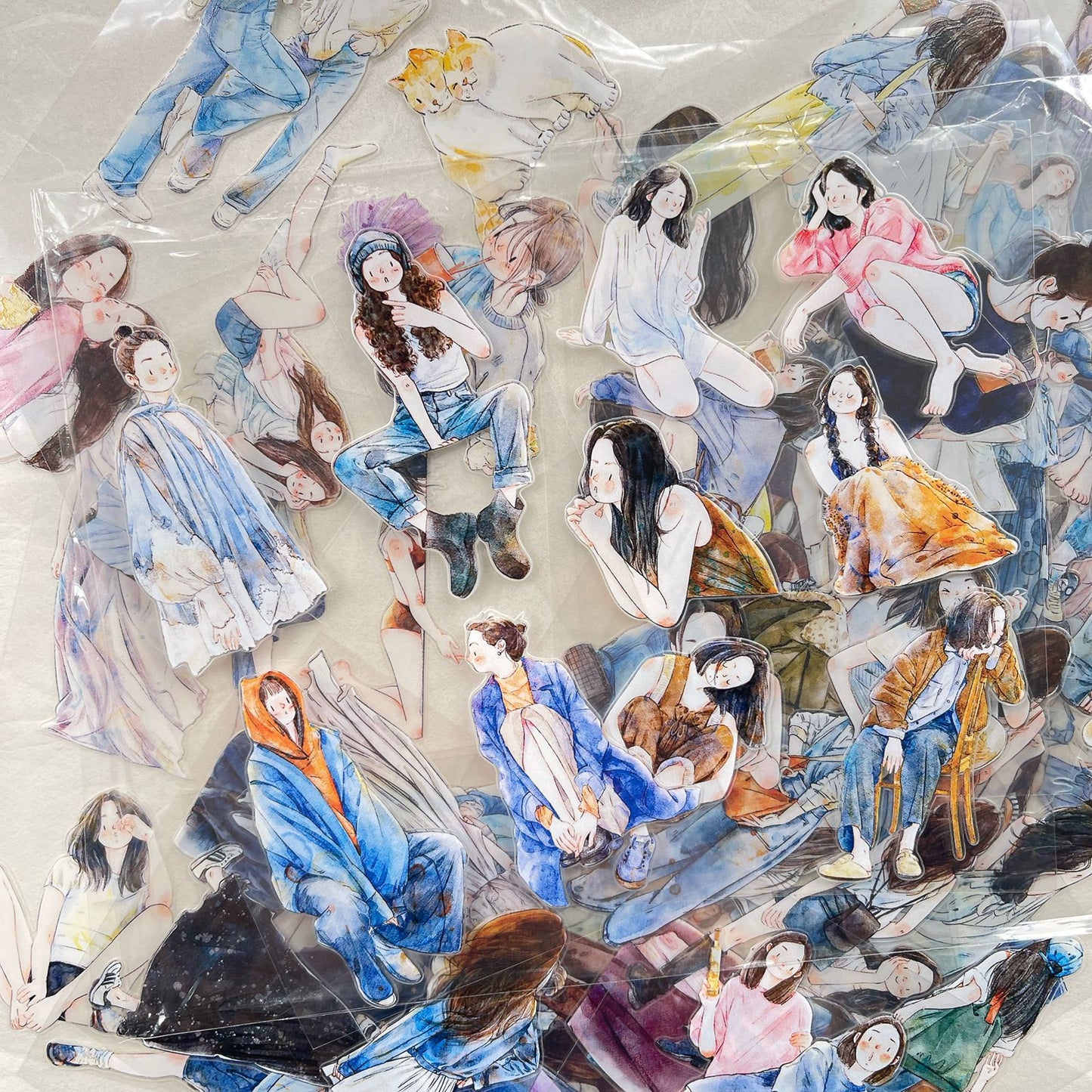 ‌DingDing【M6】Mini Pre-Cut 117PCS Archive Vintage Portrait Stickers,Limited Edition Classic Collection for DIY Journal, Scrapbook & Crafts