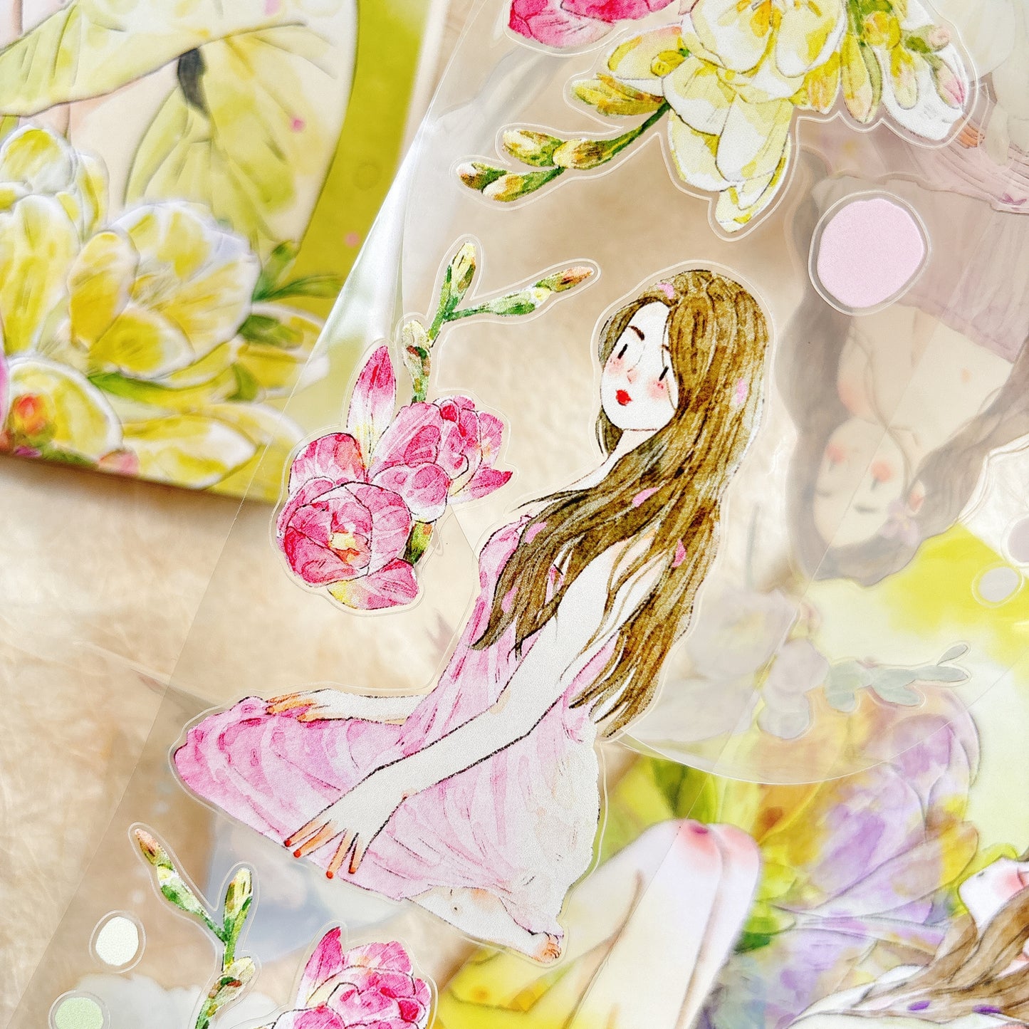Seahorse Forest Vol10【A55#Appearance】Vintage Scene Original Design Pre-Cut Washi/PET Tape Stickers,for Scrapbook Supplies,Junk Journal Supplies