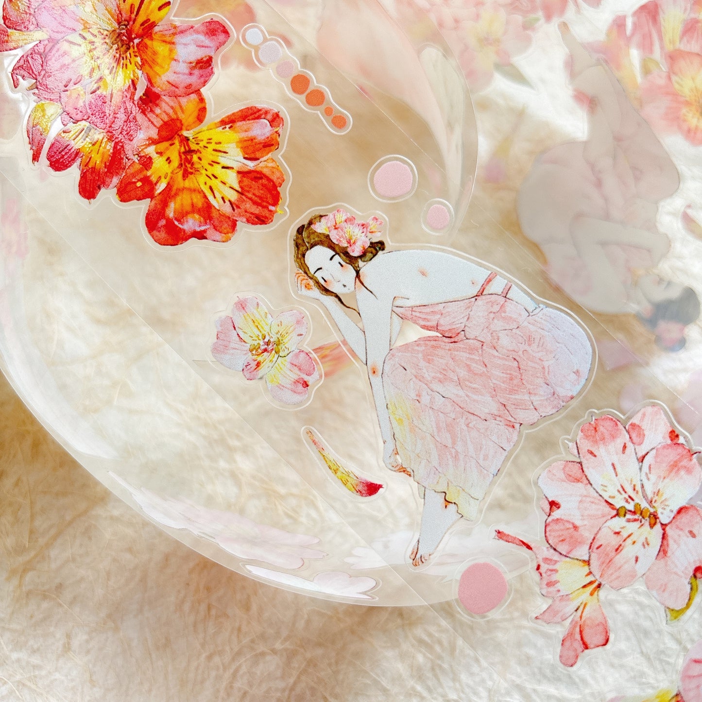 Seahorse Forest Vol10【A54#Facial Expression】,Vintage Scene Washi/PET Tape Stickers,for Scrapbook Supplies,Scrapbook Tape Stickers,Junk Journal Supplies