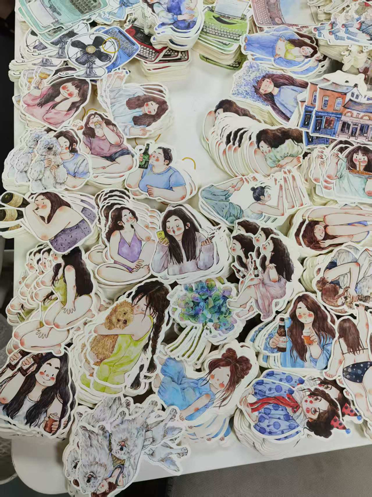 DingDing 【Summer Festival Mystery Lucky Bag】Random Paper Tape Samples, Sticky Notes, Stickers, Cards, Envelope & Surprise Limited Notebook | Small & Large Size, 4 Styles Each | Random Drop, Stationery Surprise Pack