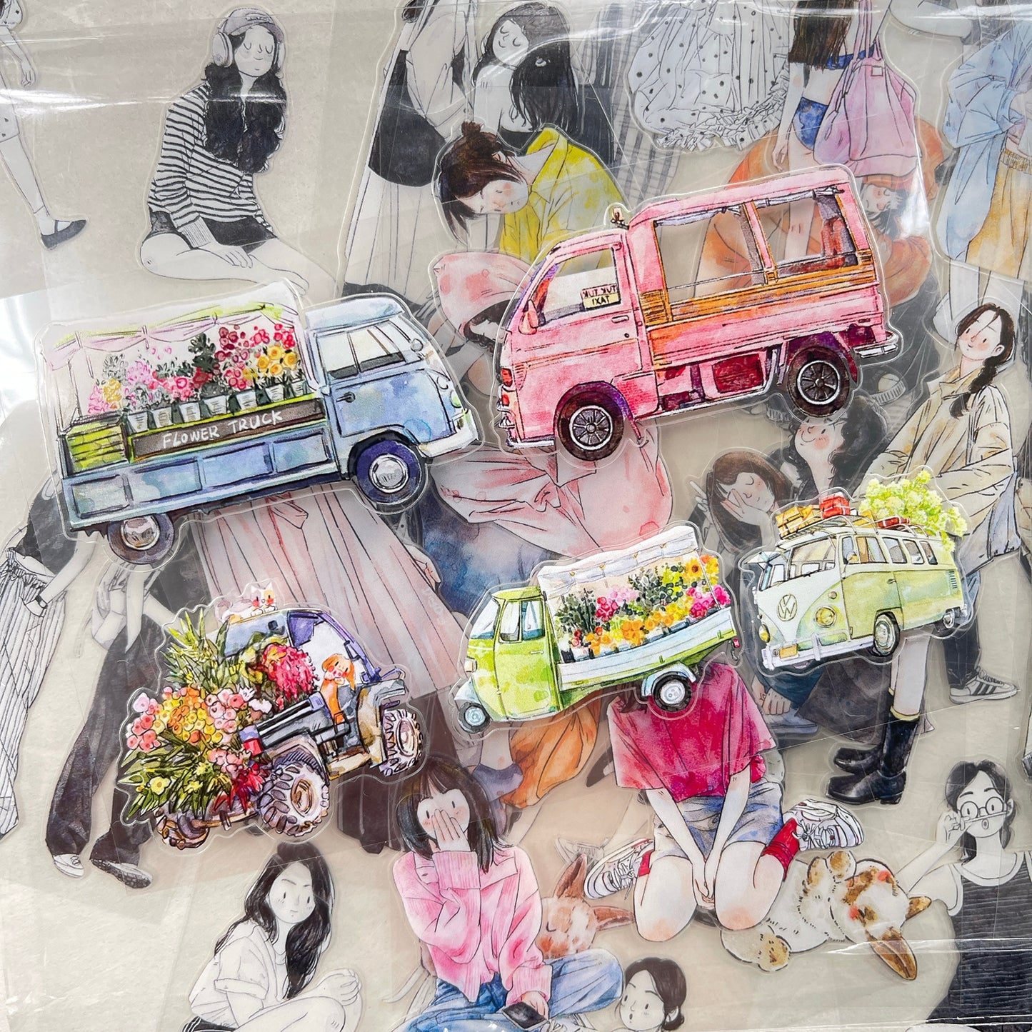 ‌DingDing【M5】Mini Pre-Cut 121PCS Archive Vintage Portrait Stickers,Limited Edition Classic Collection for DIY Journal, Scrapbook & Crafts