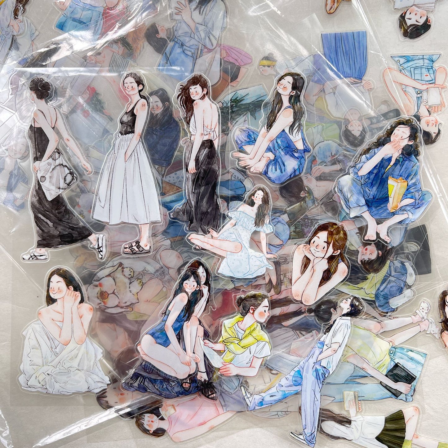 ‌DingDing【M4】Mini Pre-Cut 138PCS Archive Vintage Portrait Stickers,Limited Edition Classic Collection for DIY Journal, Scrapbook & Crafts