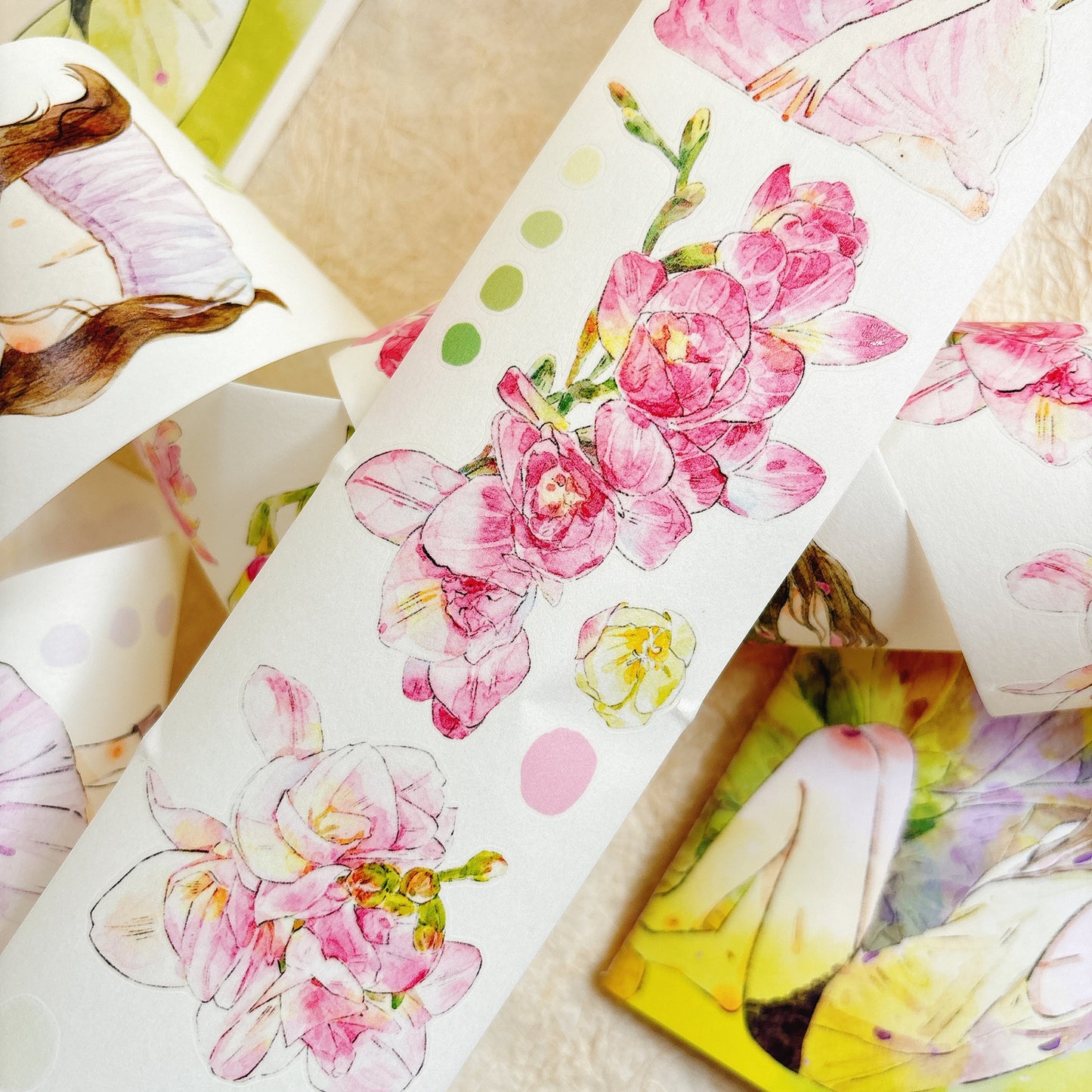 Seahorse Forest Vol10【A55#Appearance】Vintage Scene Original Design Pre-Cut Washi/PET Tape Stickers,for Scrapbook Supplies,Junk Journal Supplies