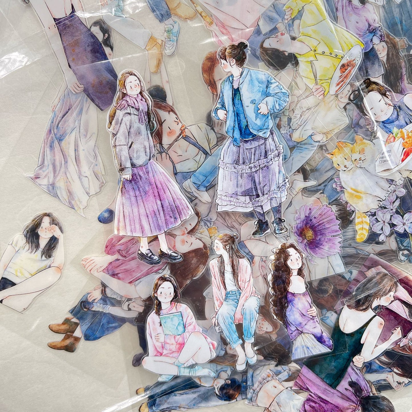 ‌DingDing【M6】Mini Pre-Cut 117PCS Archive Vintage Portrait Stickers,Limited Edition Classic Collection for DIY Journal, Scrapbook & Crafts