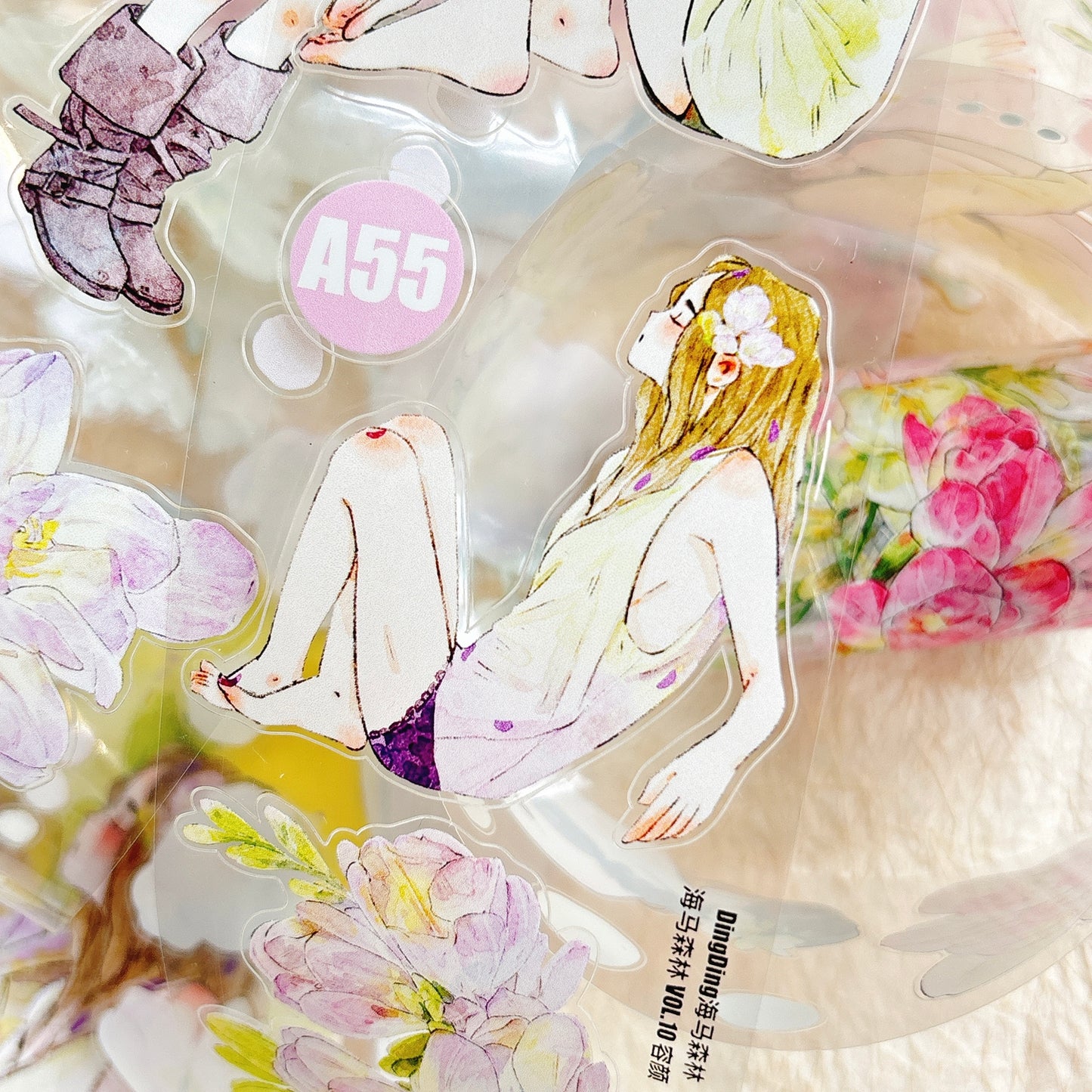 Seahorse Forest Vol10【A55#Appearance】Vintage Scene Original Design Pre-Cut Washi/PET Tape Stickers,for Scrapbook Supplies,Junk Journal Supplies