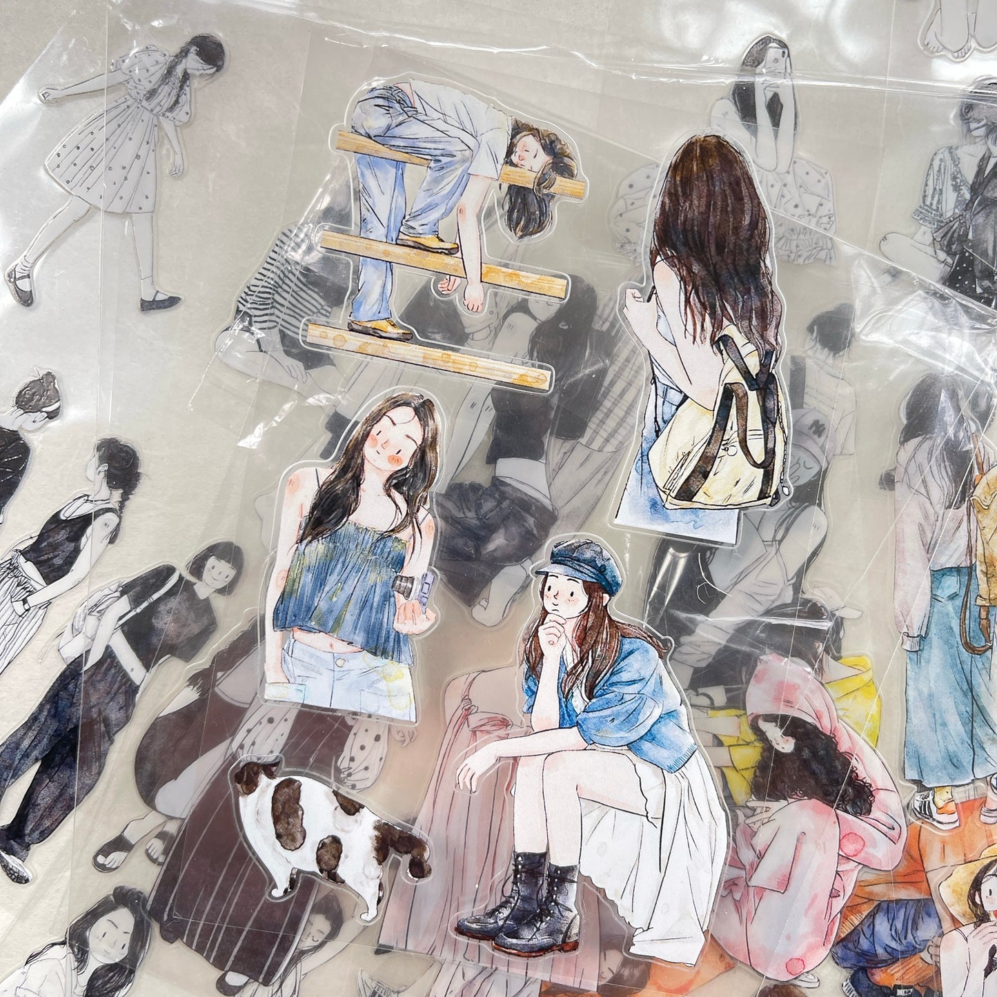 ‌DingDing【M5】Mini Pre-Cut 121PCS Archive Vintage Portrait Stickers,Limited Edition Classic Collection for DIY Journal, Scrapbook & Crafts