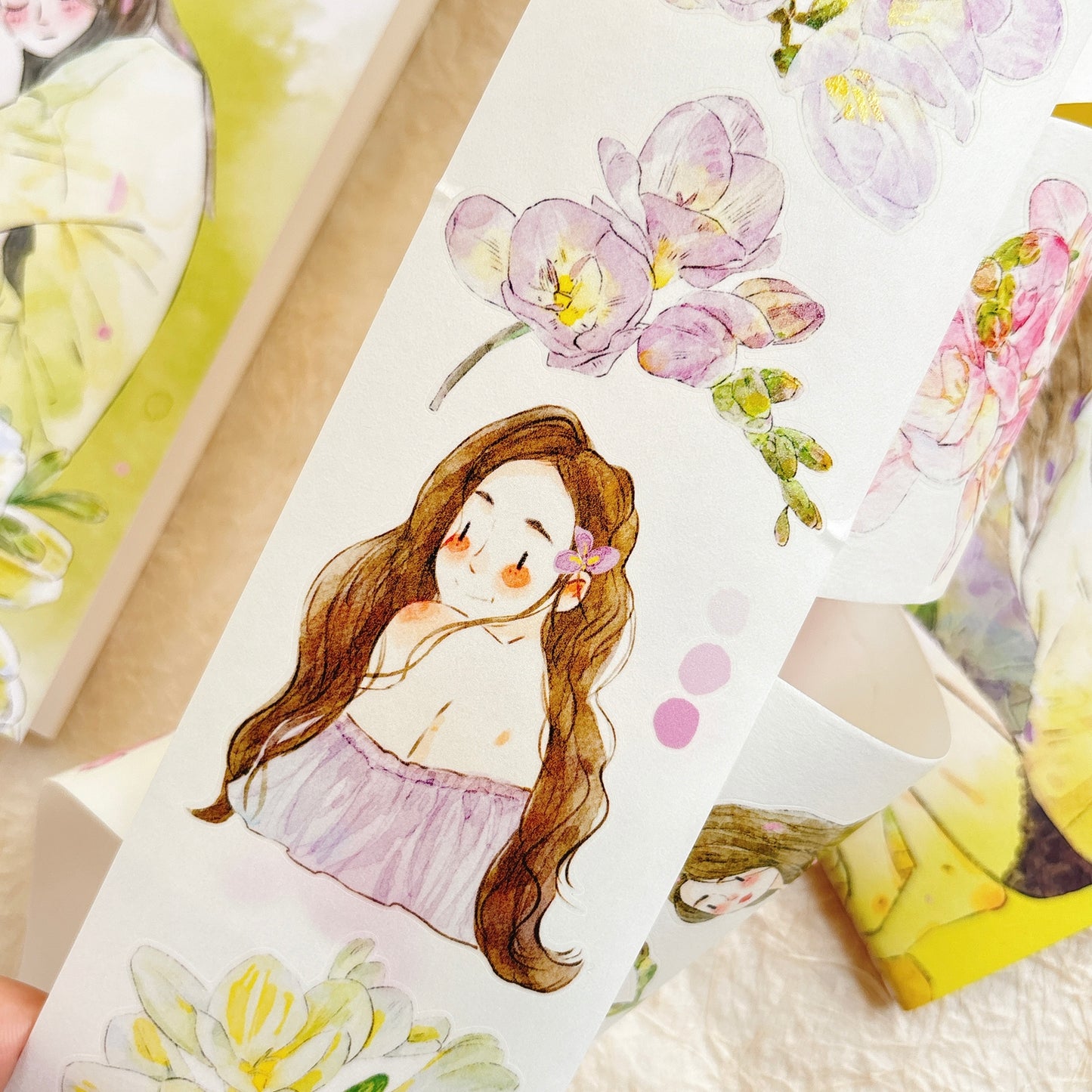Seahorse Forest Vol10【A55#Appearance】Vintage Scene Original Design Pre-Cut Washi/PET Tape Stickers,for Scrapbook Supplies,Junk Journal Supplies