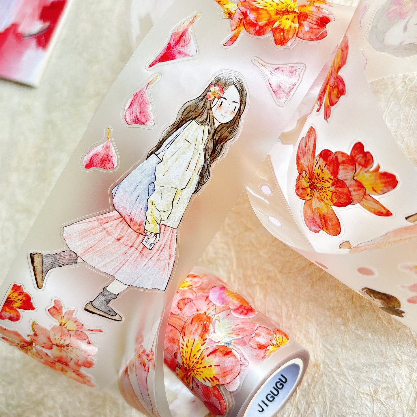 Seahorse Forest Vol10【A54#Facial Expression】,Vintage Scene Washi/PET Tape Stickers,for Scrapbook Supplies,Scrapbook Tape Stickers,Junk Journal Supplies