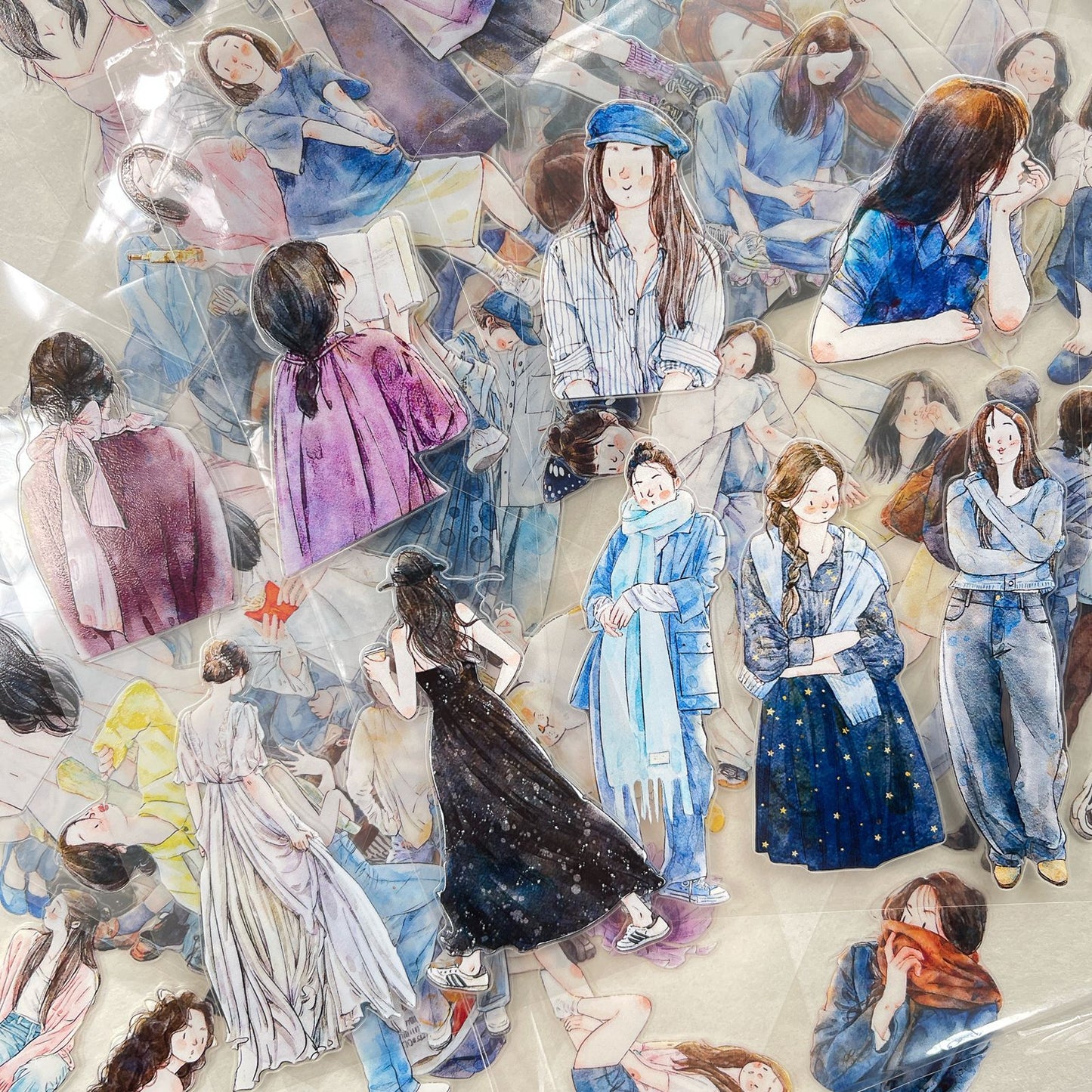 ‌DingDing【M6】Mini Pre-Cut 117PCS Archive Vintage Portrait Stickers,Limited Edition Classic Collection for DIY Journal, Scrapbook & Crafts