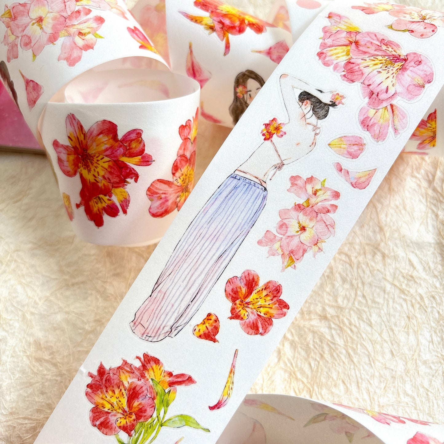 Seahorse Forest Vol10【A54#Facial Expression】,Vintage Scene Washi/PET Tape Stickers,for Scrapbook Supplies,Scrapbook Tape Stickers,Junk Journal Supplies