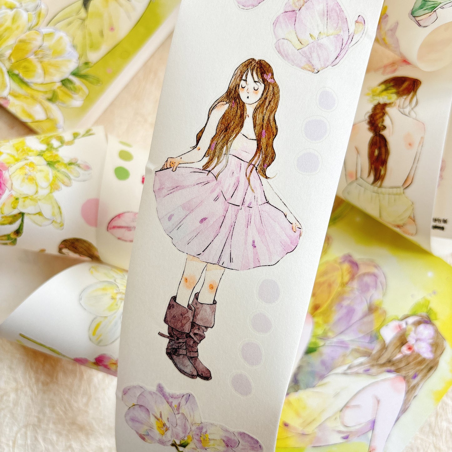 Seahorse Forest Vol10【A55#Appearance】Vintage Scene Original Design Pre-Cut Washi/PET Tape Stickers,for Scrapbook Supplies,Junk Journal Supplies
