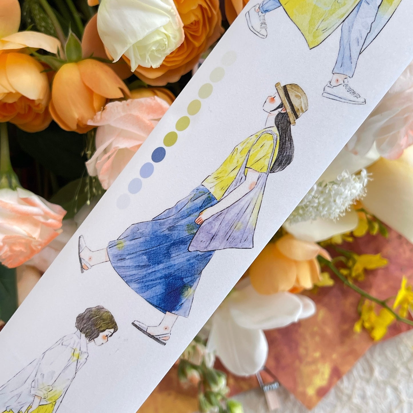DingDing Vol14【51#Rush】Original Design Kiss-Cut Washi PET Tape Stickers,for Scrapbook Supplies,Journaling,Junk Journal,Bullet Journal,Planner Stickers