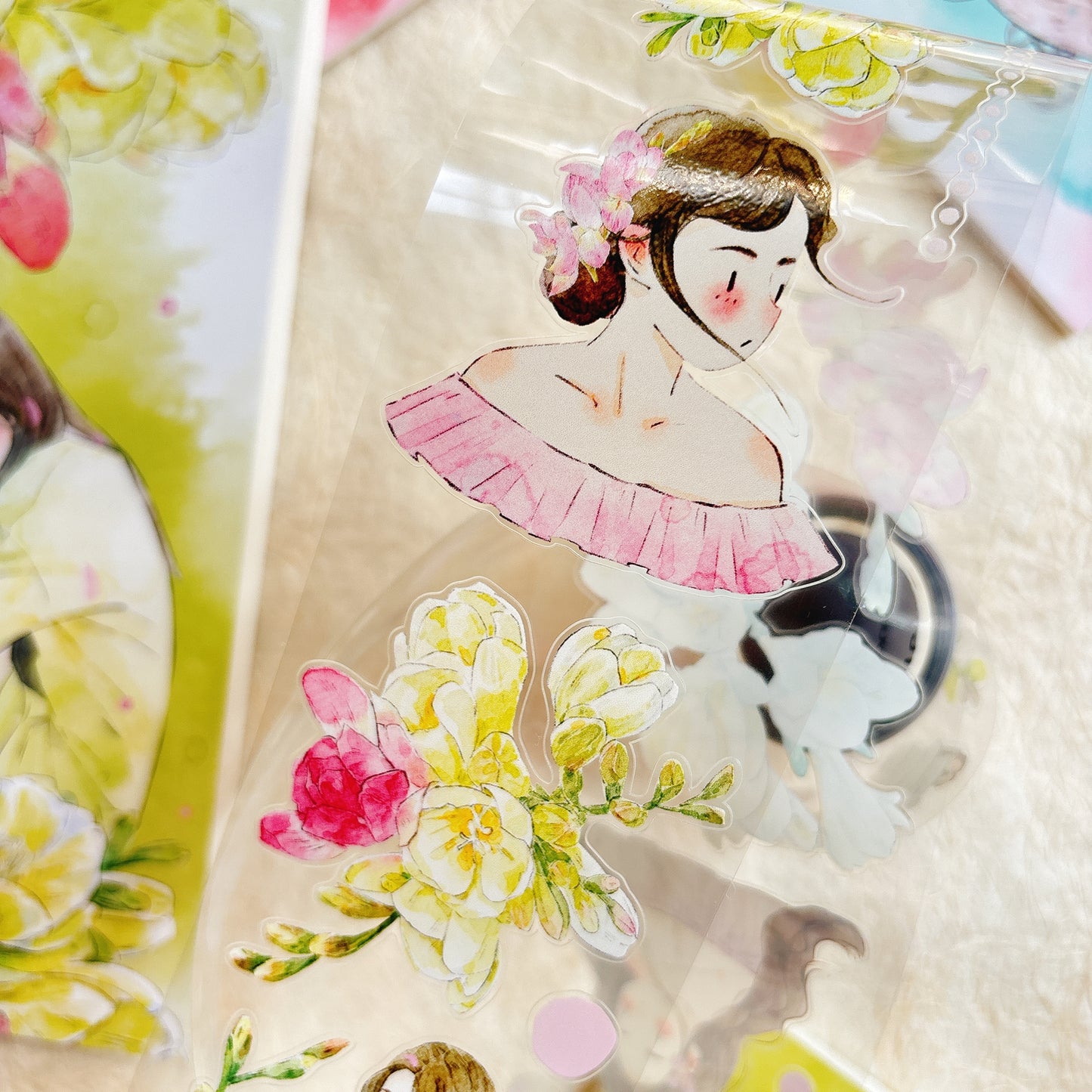 Seahorse Forest Vol10【A55#Appearance】Vintage Scene Original Design Pre-Cut Washi/PET Tape Stickers,for Scrapbook Supplies,Junk Journal Supplies