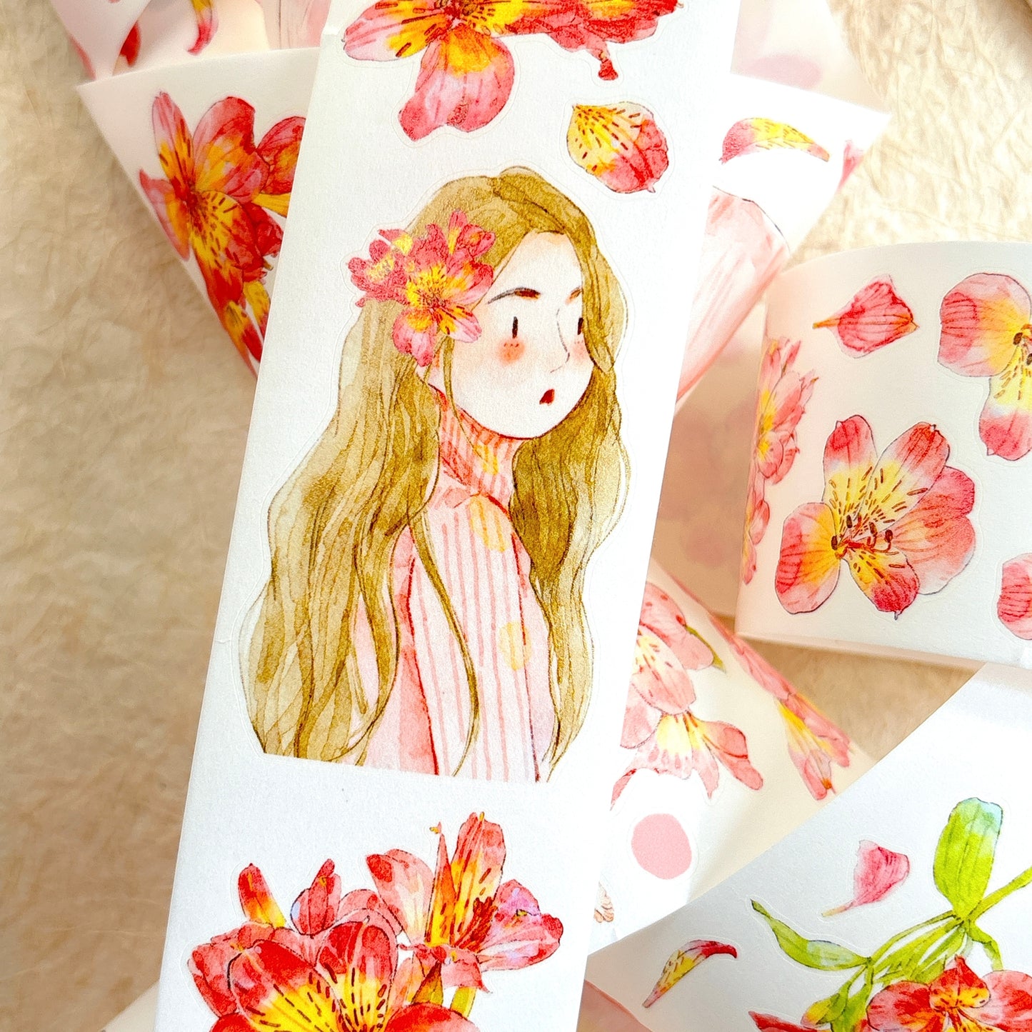 Seahorse Forest Vol10【A54#Facial Expression】,Vintage Scene Washi/PET Tape Stickers,for Scrapbook Supplies,Scrapbook Tape Stickers,Junk Journal Supplies