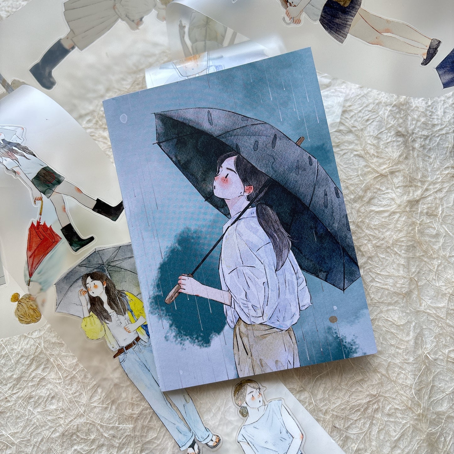 DingDing Vol9【8 Pcs 9*12.5cm Person Cover Travel Notebook】,Washi Sticker Book,Passport, Blank Inner Pages,for Junk Journal,Journaling,Scrapbooking