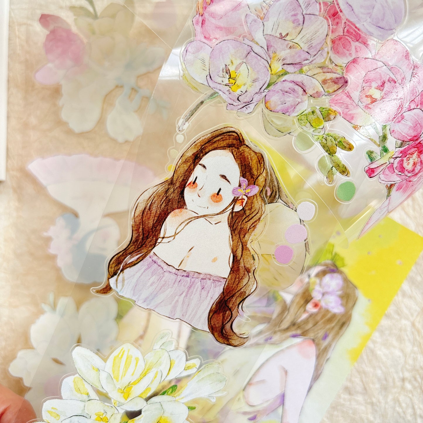 Seahorse Forest Vol10【A55#Appearance】Vintage Scene Original Design Pre-Cut Washi/PET Tape Stickers,for Scrapbook Supplies,Junk Journal Supplies