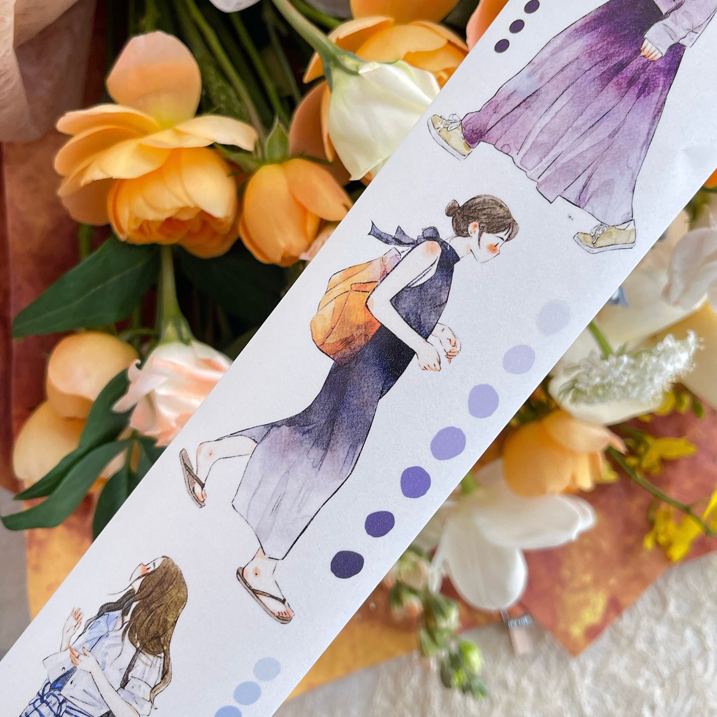 DingDing Vol14【51#Rush】Original Design Kiss-Cut Washi PET Tape Stickers,for Scrapbook Supplies,Journaling,Junk Journal,Bullet Journal,Planner Stickers