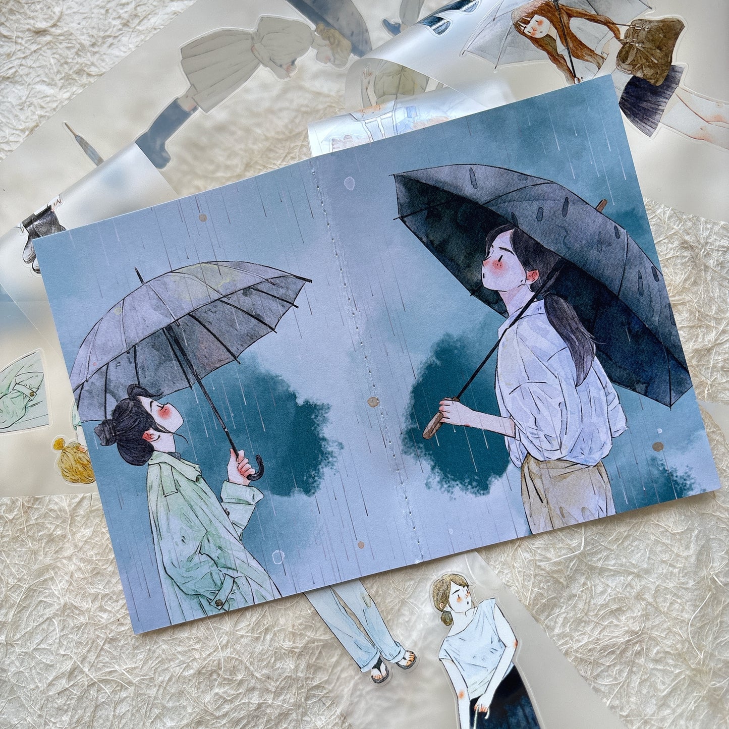 DingDing Vol9【8 Pcs 9*12.5cm Person Cover Travel Notebook】,Washi Sticker Book,Passport, Blank Inner Pages,for Junk Journal,Journaling,Scrapbooking