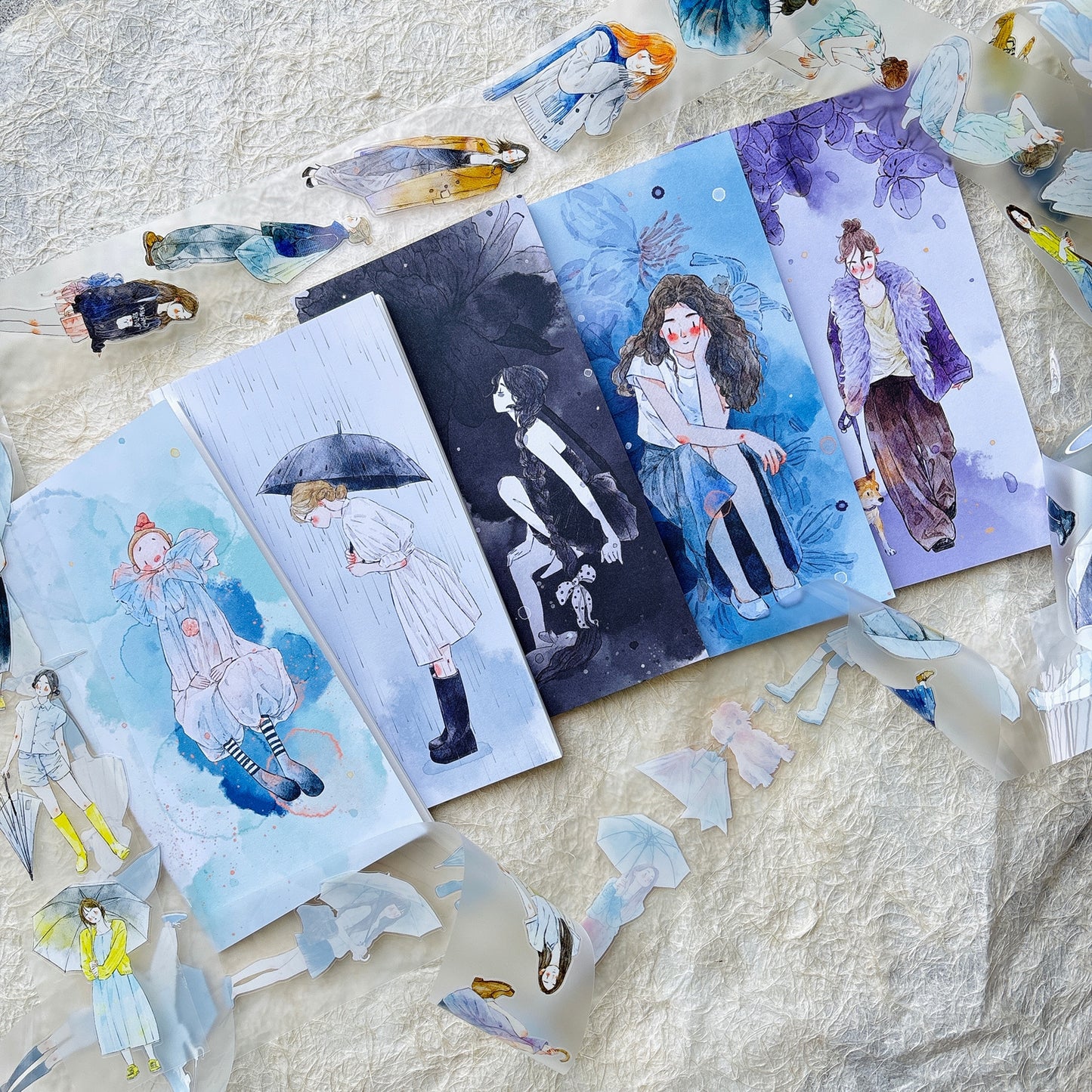 DingDing Vol14【10 Pcs 21x11cm,0.7kg TN Notebook】,Washi Sticker Book,Passport, Blank Inner Pages,for Junk Journal,Journaling,Scrapbooking