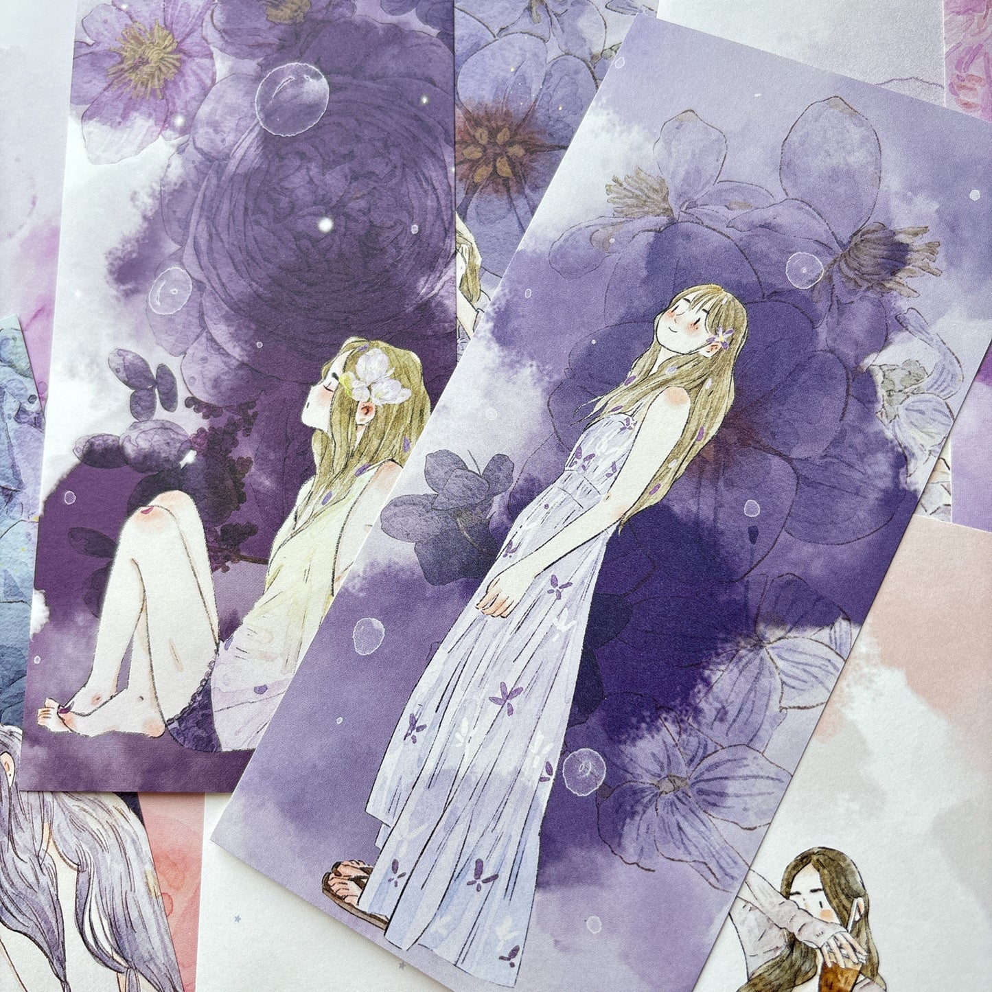 DingDing Vol14 【96 Pcs Rectangular  Sticky Notes With Unique Patterns】,Original Design Bookmark,Card,Gifts for Readers, Page Marker Book Markers for Women Girls Adults Kids