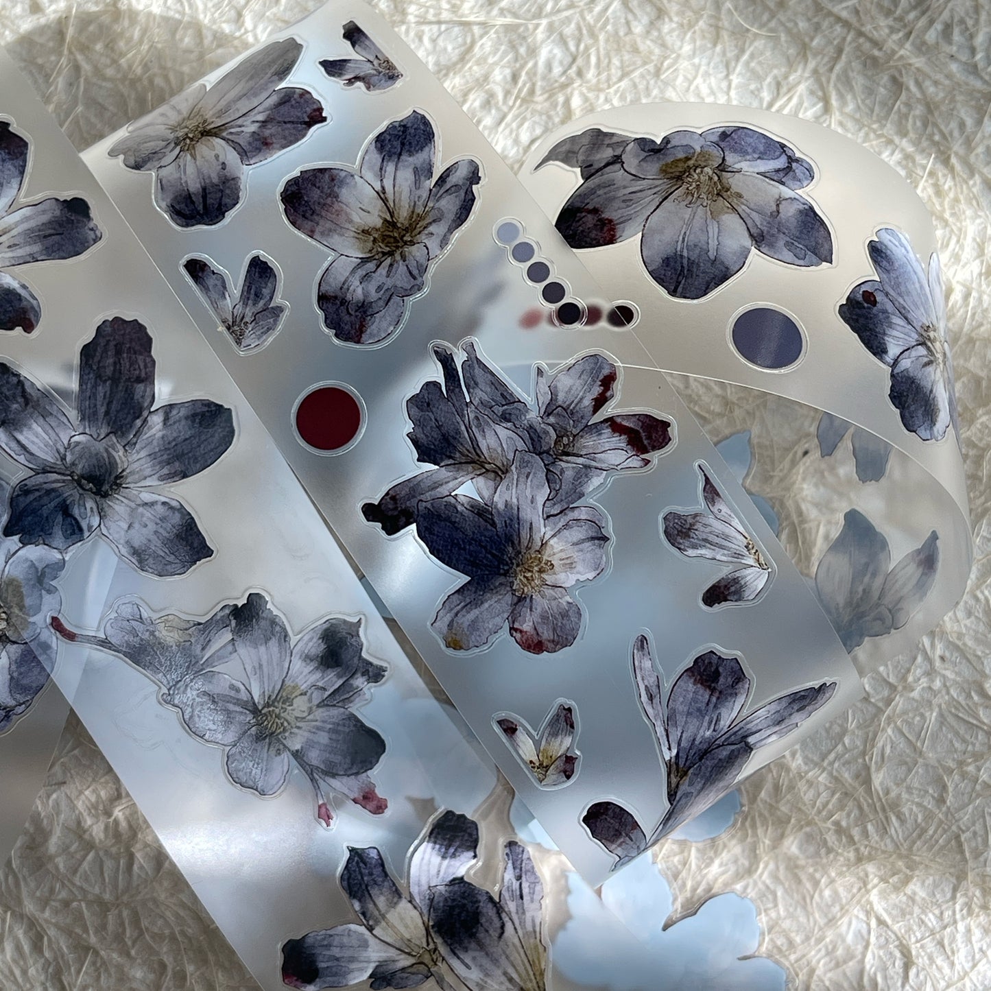 Seahorse Forest Vol9【A51 Smoke Bloom‌】,Vintage Scene Washi/PET Tape Stickers,for Scrapbook Supplies,Scrapbook Tape Stickers,Junk Journal Supplies