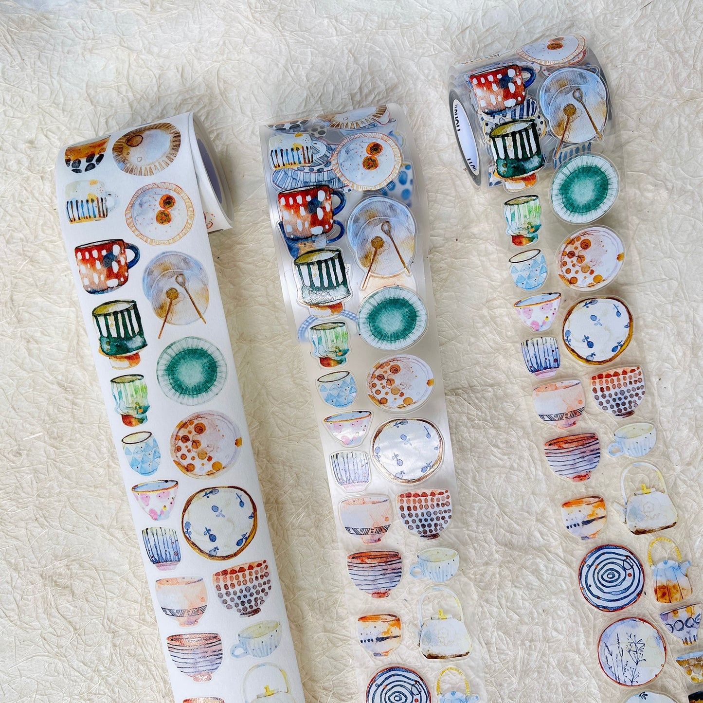 NuNu(DingDing) Vol1【N01 Shallow Cup of Clear Joy】Salt Style Washi/PET Tape Stickers,for Scrapbook Supplies,Scrapbook Tape Stickers,Junk Journal Supplies