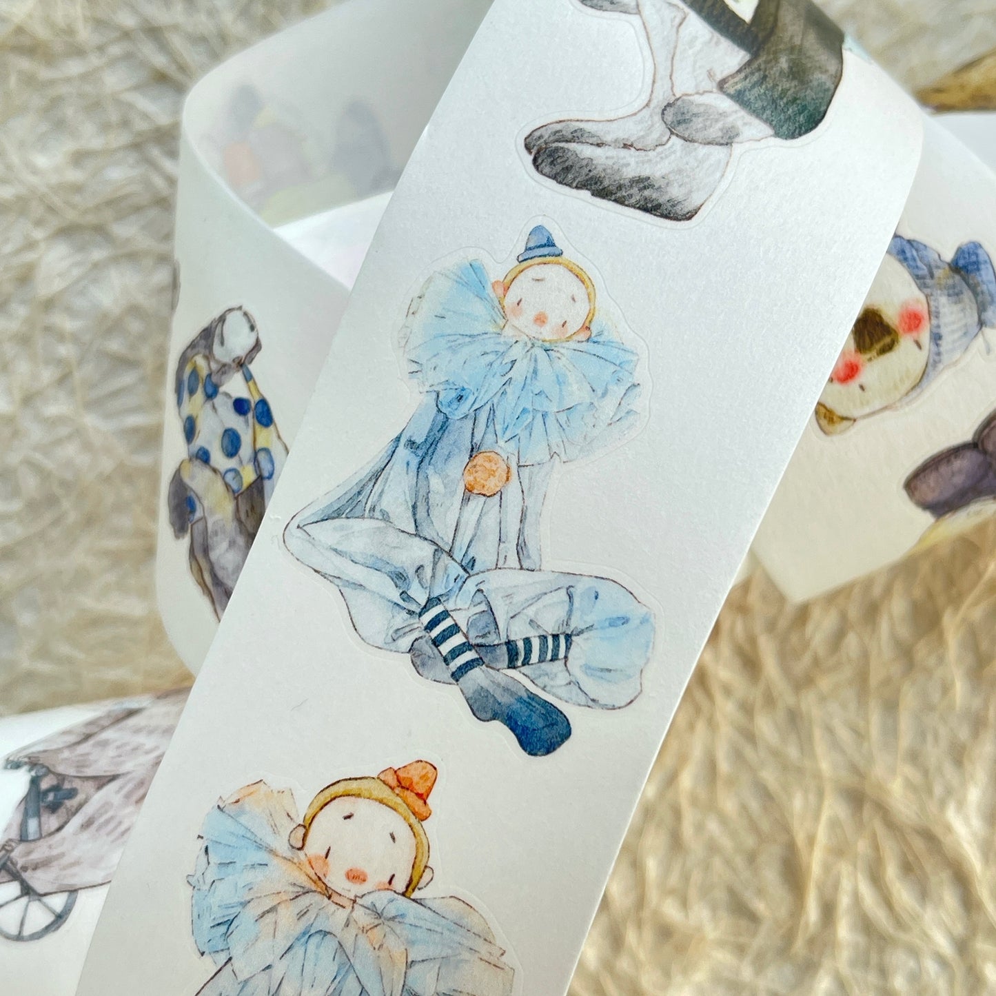 DingDing Vol13【46#Ragdoll】Kiss-cut Washi Pet Tape,Original Vintage Design for Scrapbooks Supplies,Junk Journal,Planner Stickers